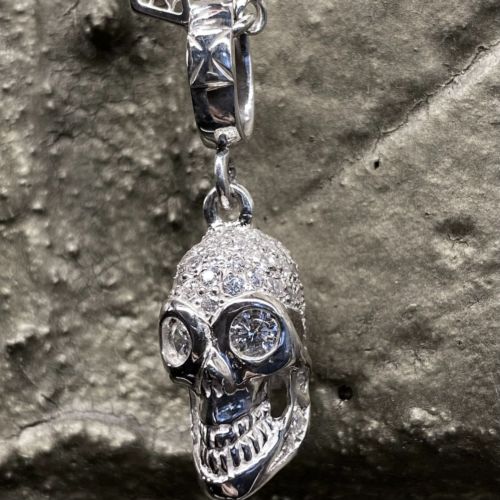 HEAVY SKULL PENDANT Silver / Zirconia on Eyes and Head