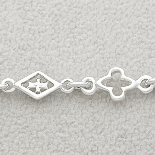 ローリーロドキン　ミックスダイヤモンドシェイプド　SV／18K　約41cm MIXED GOTHIC LINK CHAIN / Silver / 19inch(47cm) CHAIN