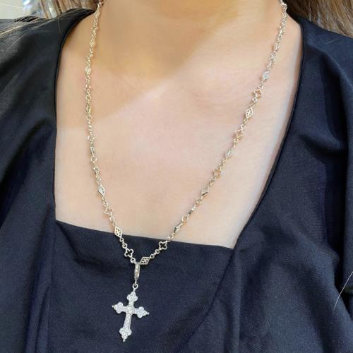 MIX OPEN GOTHIC / OPEN DIAMOND SHAPED / CROSS LINK CHAIN / Silver