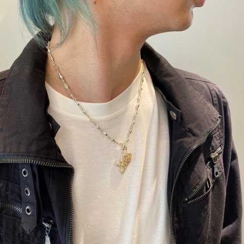 NATIVE FLEUR DE LIS PENDANT Silver / 18k Yellow Gold