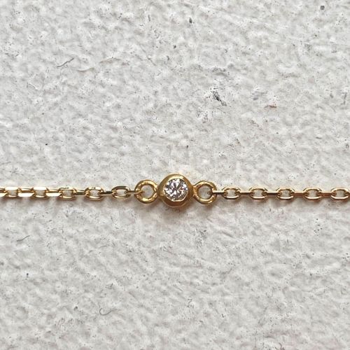 PETITE SKULL BRACELET 18k Yellow Gold / DIAMONDS BRACELET