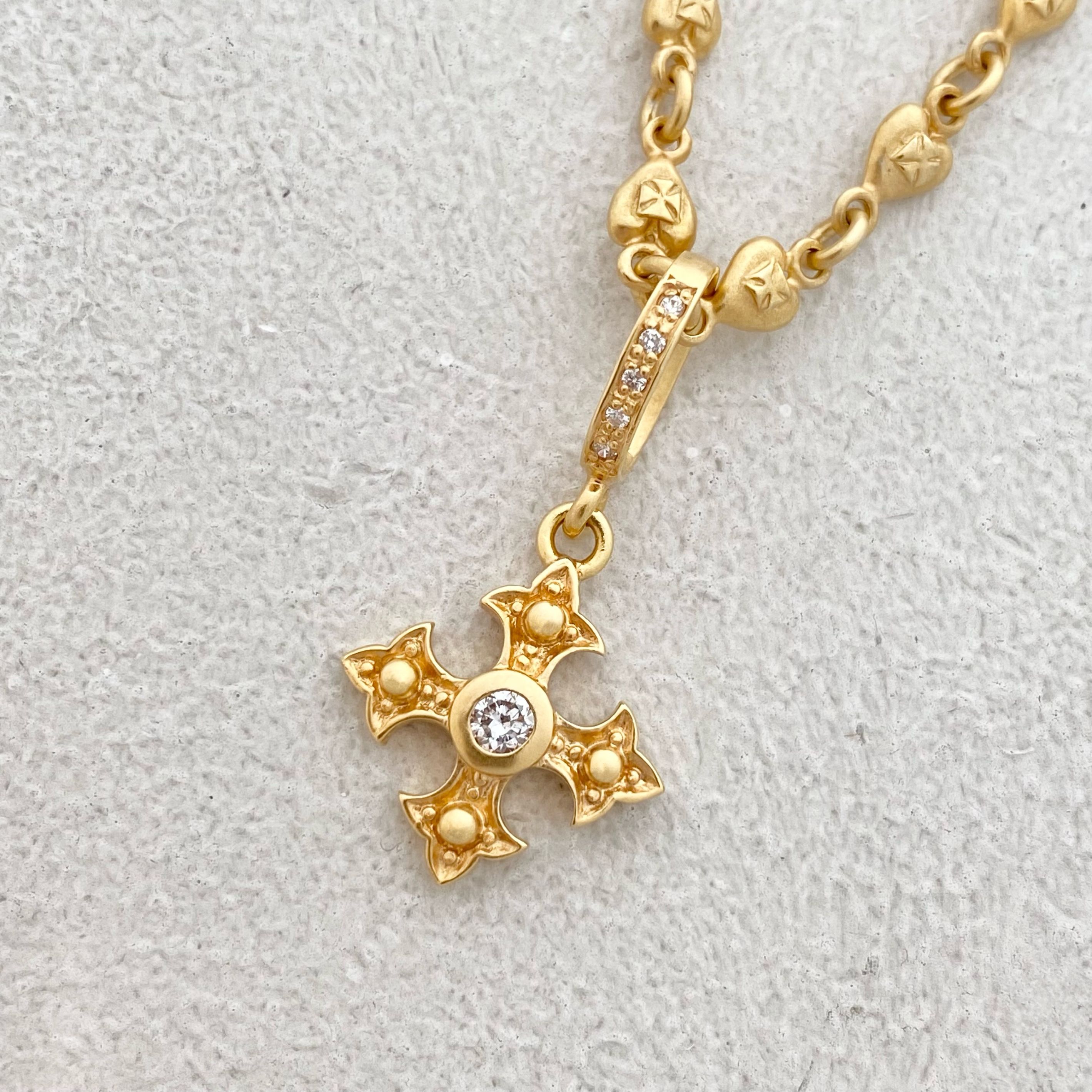 うらら様 Loree Rodkin【K18】ファンシープリンセスクロスネックレス うらら様 Loree Rodkin【K18】ファンシープリンセスクロス