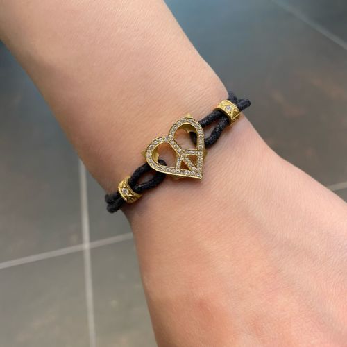 HEART PEACE CODE BRACELET 18k Yellow Gold / DIAMONDS Bracelet