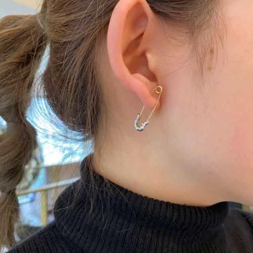 PIN PIERCE 18k White Gold / 18k Yellow Gold / DIAMONDS
