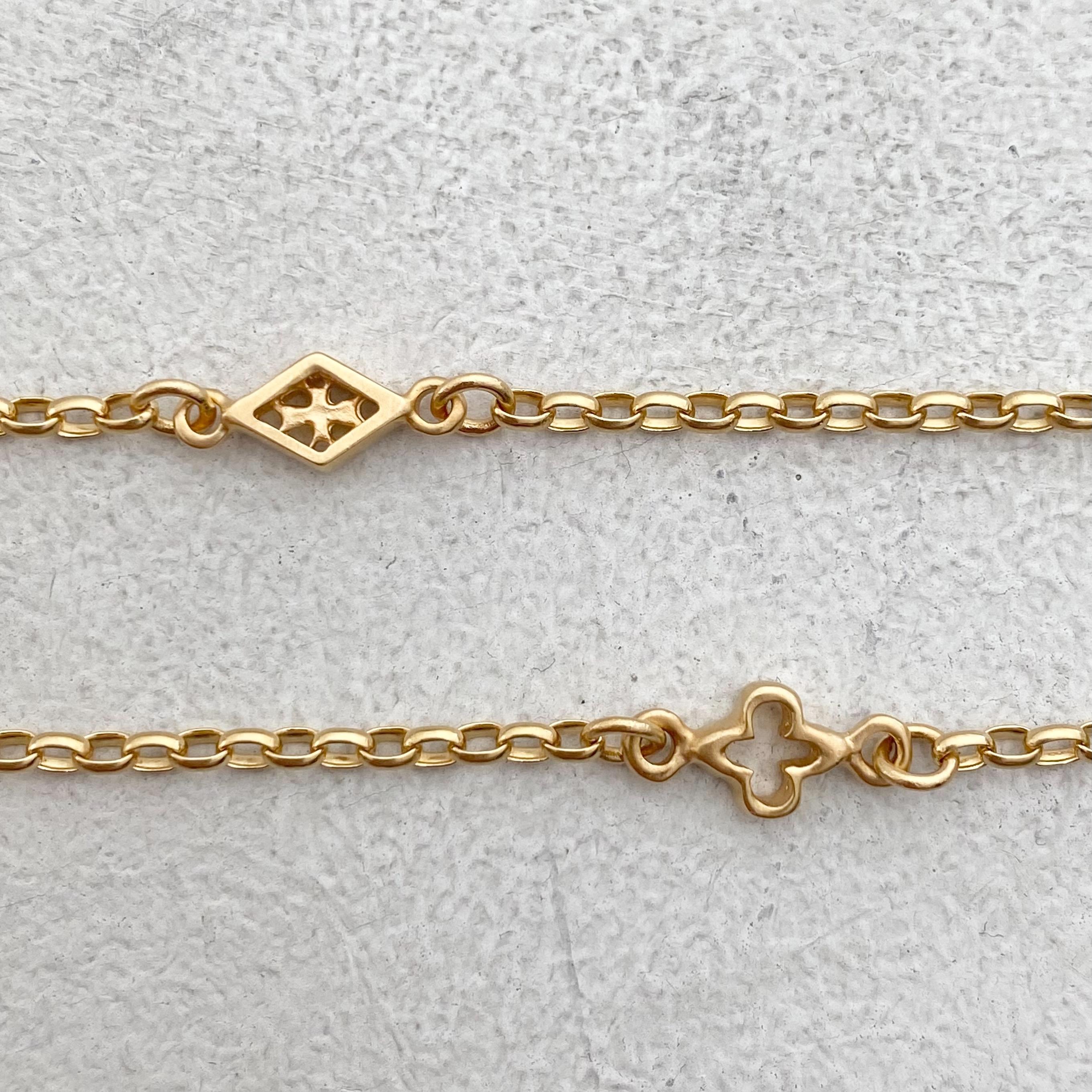 OPEN LINK STATION CHAIN / 18k Yellow Gold / 19inch(47cm) Chain