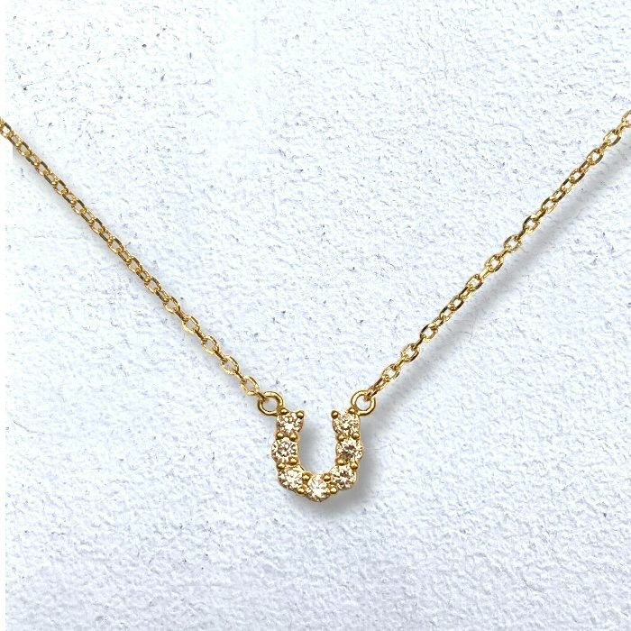 TINY HORSESHOE NECKLACE 18k Yellow Gold Necklace ...