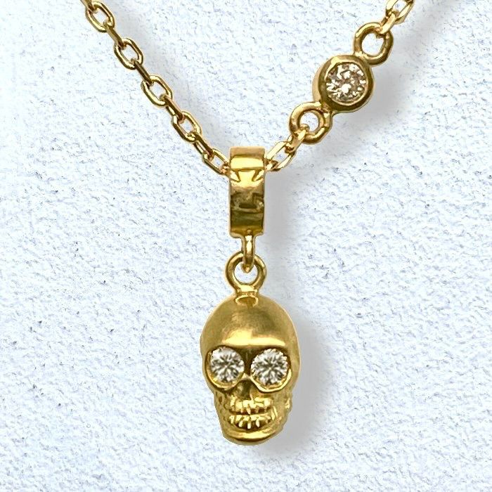 ローリーロドキンローリーロドキンPETITE SKULLNECKLACE yellow gold