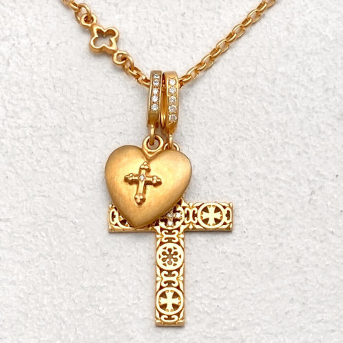SMALL HEART PENDANT 18k Yellow Gold / DIAMONDS PENDANT（ペンダント