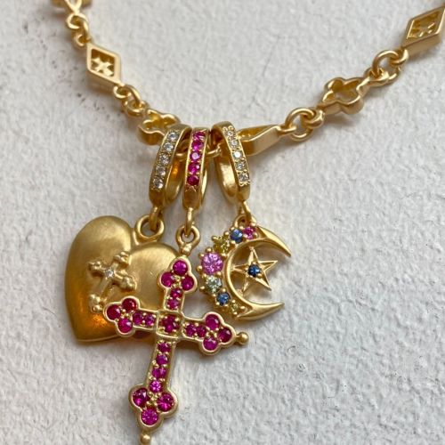 SMALL HEART PENDANT 18k Yellow Gold / DIAMONDS PENDANT（ペンダント
