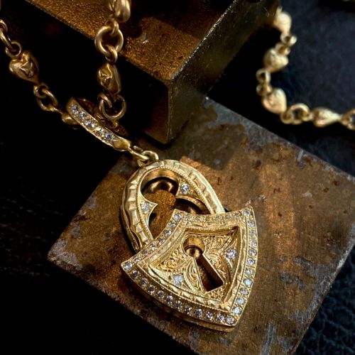 ETCH LOCK PENDANT 18k Yellow Gold / DIAMONDS Pendant（ペンダント  