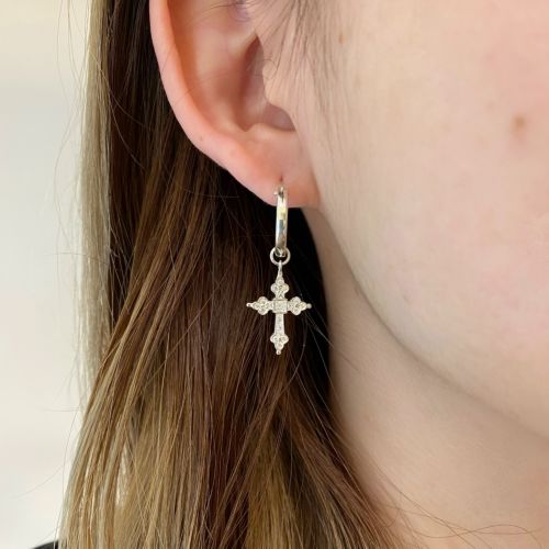 01H190C-886 Silver / Zirconia PIERCED EARRINGS（ピアス） Loree