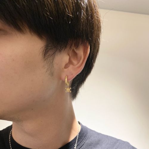 Loree Rodkin　シルバー フープピアス　スカル スカルチェーンピアス/シルバー925/PE-74-SV