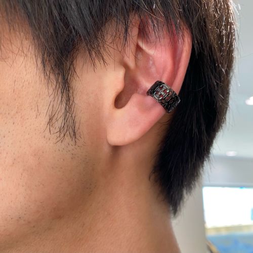EAR CUFF / SILVER / BLACK RUTHENIUM / Msize BLACK RUTHENIUM