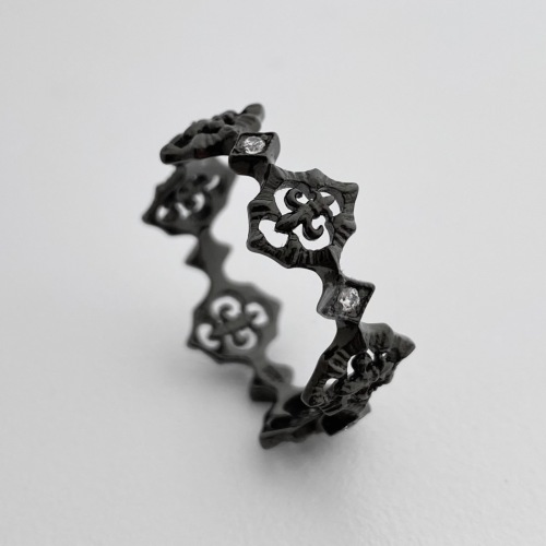 ローリーロドキン【K18YG】GREAT ROCKS FDL RING GREAT ROCKS FDL RING / SILVER / ZIRCONIA / BLACK RUTHENIUM BLACK